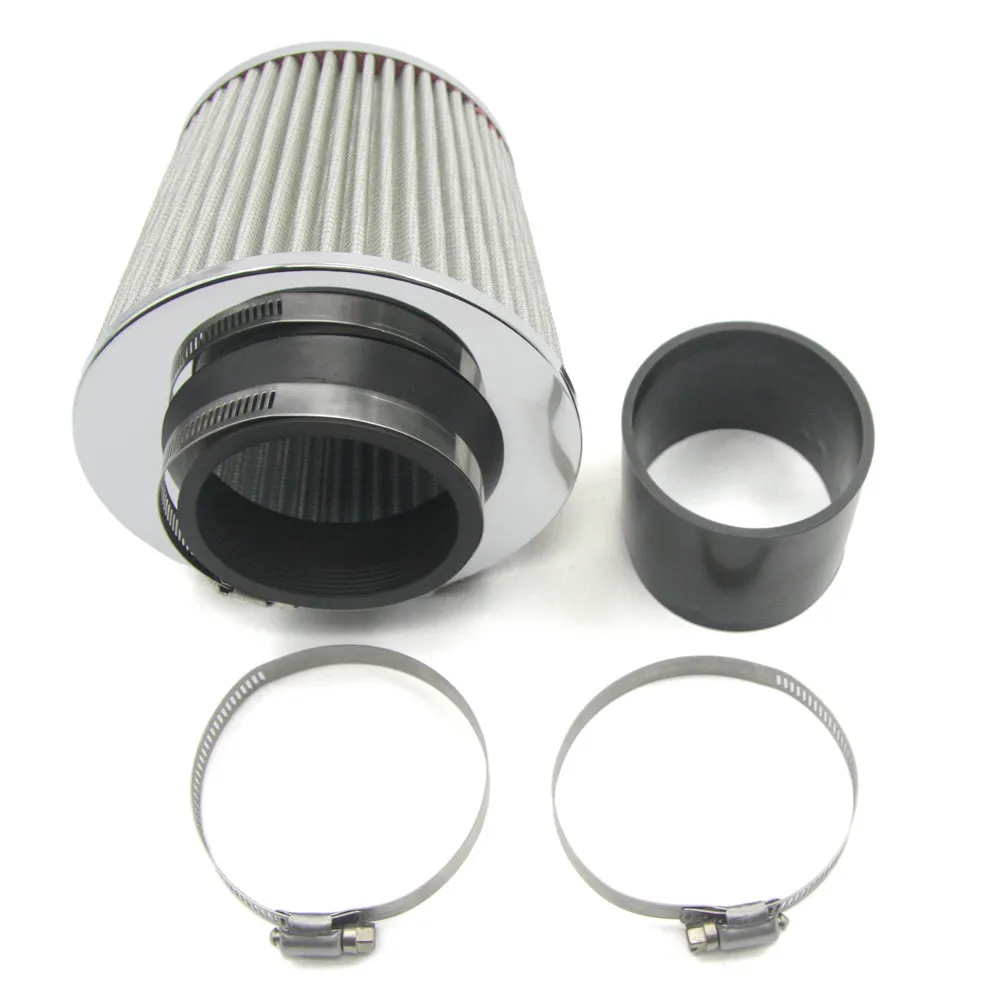 Cold Air Intake Filter Aluminum Alloy Air Intake Kit Pipe Diameter 3/" Clamp