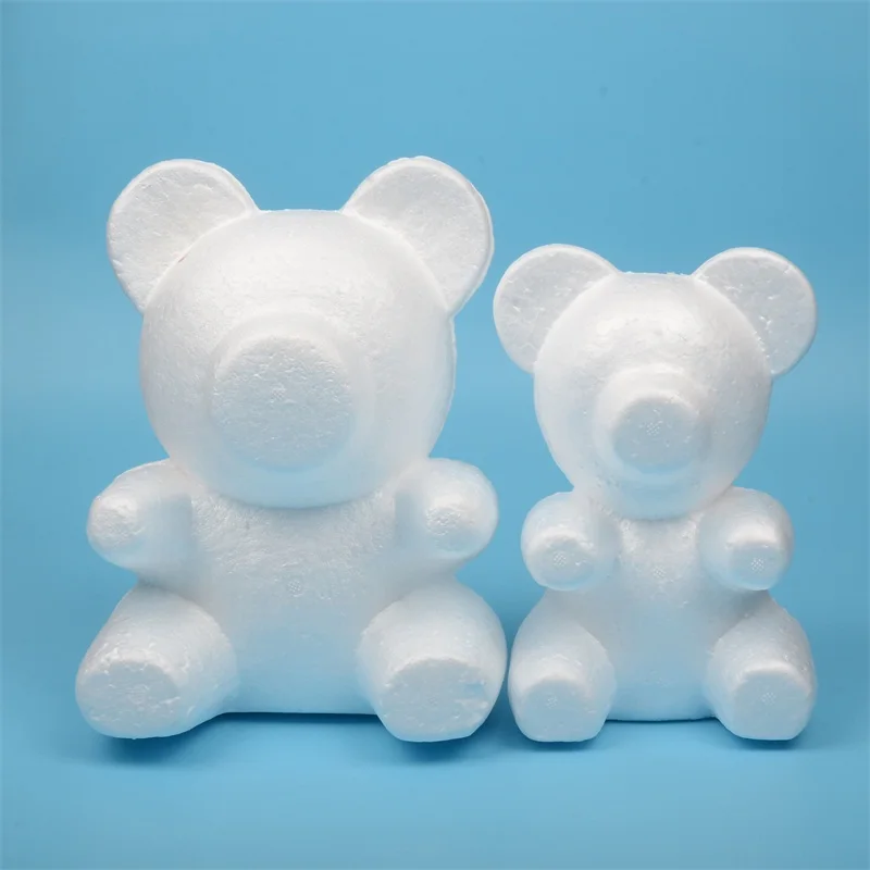 Hotaden 1 pcs 200mm Modelling Polystyrene Styrofoam Foam bear White Craft Balls For Christmas Party Decoration Supplies Gifts 