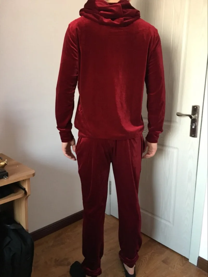 Hip Hop Velour Tracksuits Men High Quality Velour Tracksuits Custom