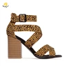factory custom logo block heel ladies new model fancy snake skin women high heel sandals stylish snakeskin sandales femme cuir