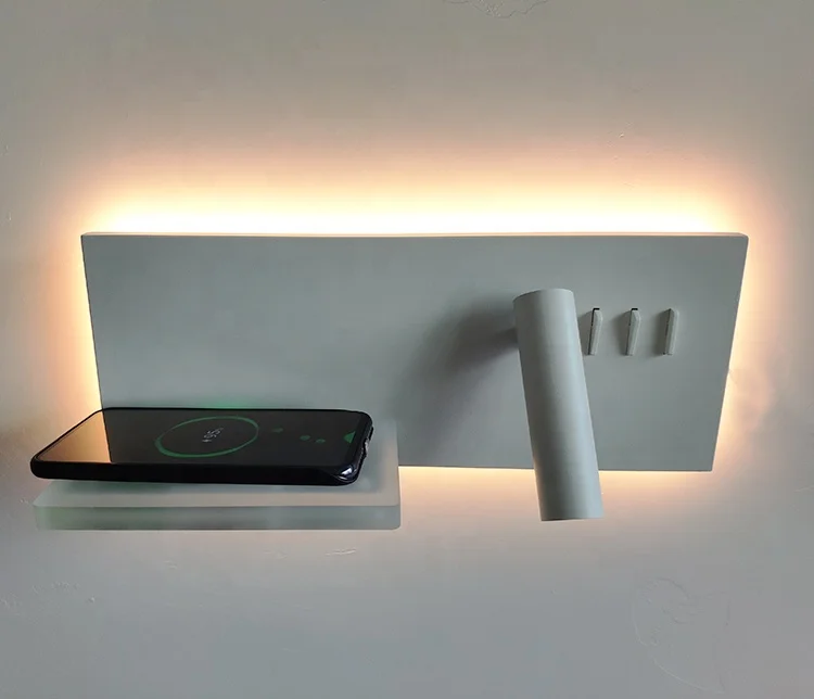 Wireless Charging 3w Led Flexible Usb Bedside Wall Lamp Bedroom