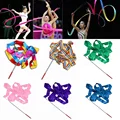 New Arrival 4M Dance Twirling Ribbon Rod Gym Rhythmic Art Gymnastic Ballet Streamer Stick Baton Multicolour