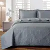 3PC Luxury Queen and King Printed Solid Quilted Bedspread Coverlet Set
