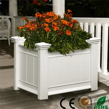Garden Decorative Outdoor Large Fibergl Withe Square Planters Garden Decorative Outdoor Large Fibergl Withe Square Planters Flower Box
