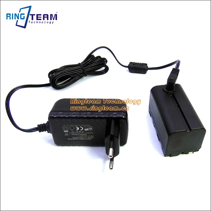 NP-F750 NP-F970 Batería Maniquí Acoplador Dc Para Videocámara Y Panel Led Luces