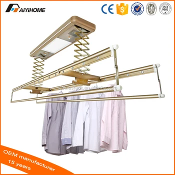 Home Furniture Household Supplies Remote Control Ceiling Mounted Aluminium Electric Lifting Automatic Clothes Drying Rack Buy Automatic Clothes
