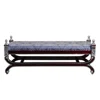 Royal bedroom upholstered bench with special leg for wood carvings