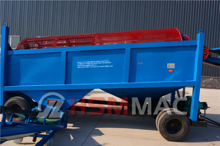 HSM High Capacity Rotary Trommel Compost Sifter For Carbon Production Lines Coal Ash