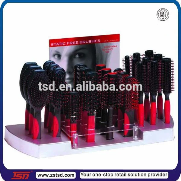 Store Counter Metal Peg Hook Hanging Hair Brush Display Rack,Display