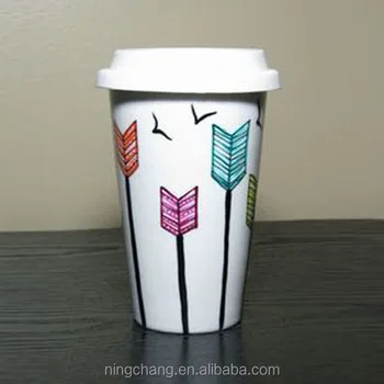 Diy Personalized Ceramic Painted Your Own Design On Travel Coffee Diy Personalized Ceramic Painted Your Own Design On Travel Coffee Cup Mug Drawing