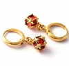 free shipping red ruby ball engagement earrings for gift