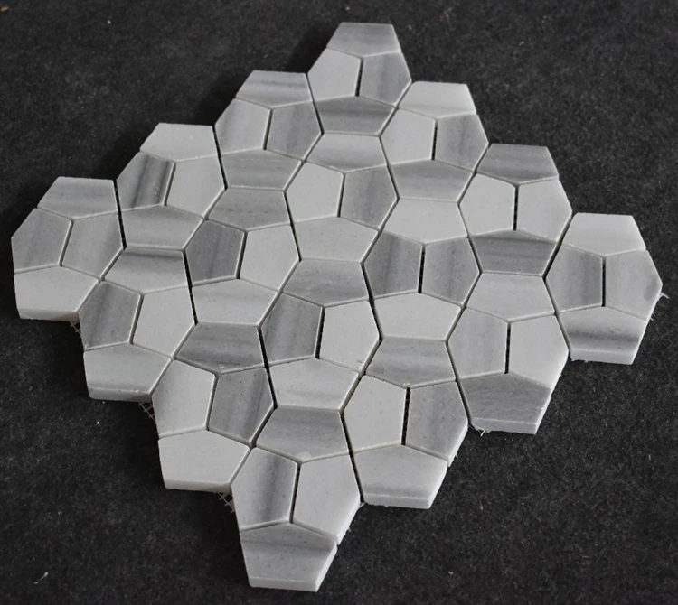 High Quality Marmara Equator White Marble  Hexagon Stone Mosaic Tilestone mosaic (1).jpg