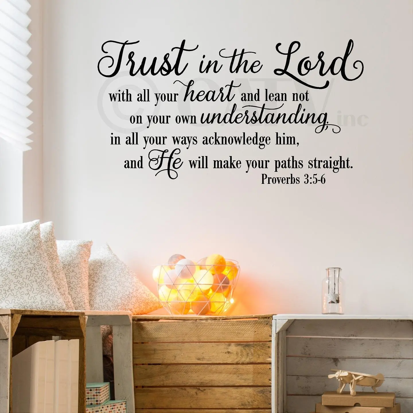 Buy Trust In The Lord With All Your Heart Proverbs 3 5 6 Decal Decor