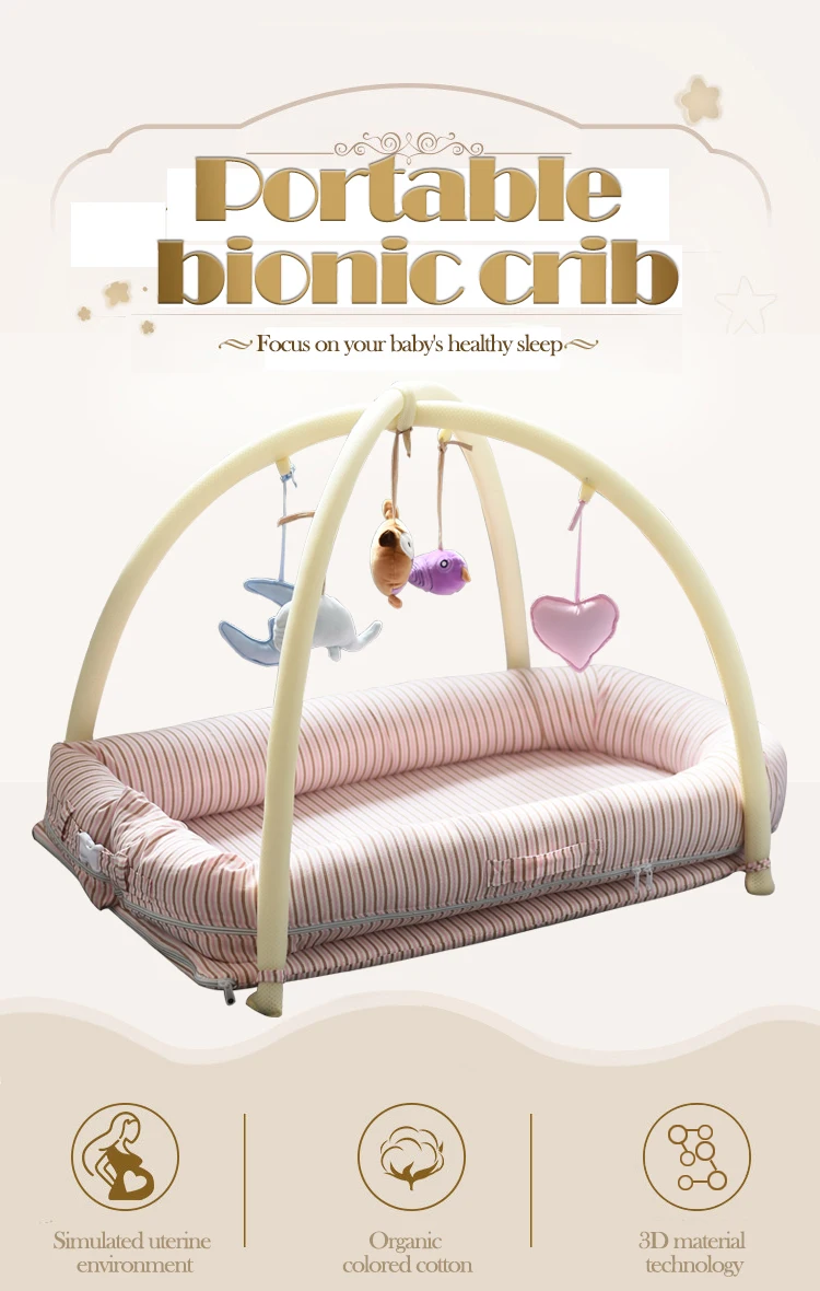 Portable Baby Bed, Neonatal Bed, Multifunctional Bionic BB Bed Pressure Protection