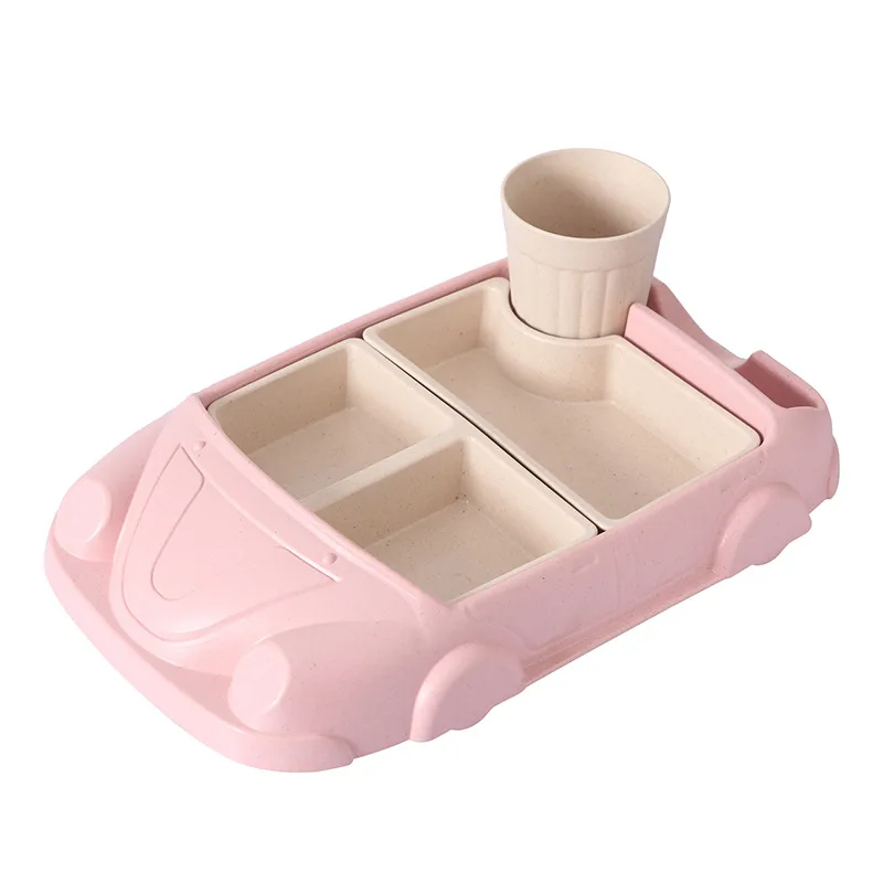 BPA Free Car Shape Bamboo Lunch Box, Degradable Food Container
