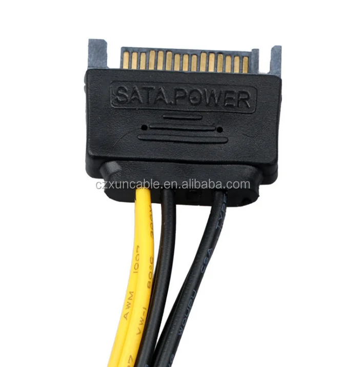 Sata Pin Male To Pin Pci Express Pci E Card Power Supply Adapter