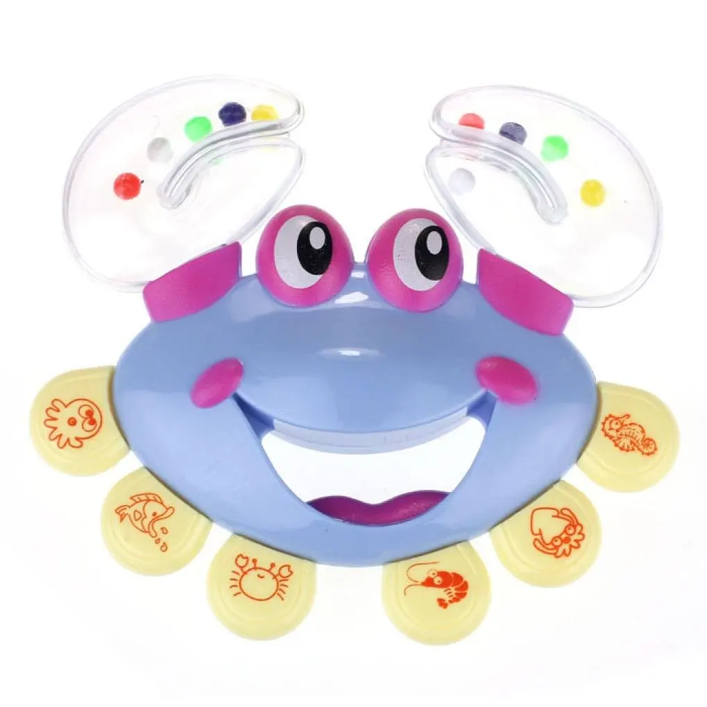 Baby Jingle Ring Handbell Rattle,Hemlock Toddler Handbell Musical Instrument Jingle Toy (Blue)