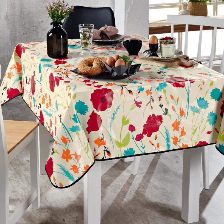 2019 New Design Peva Non Woven Flannel Food Grade Silicone Table Cloth
