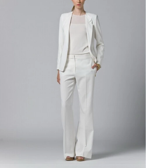Ladies Stylish Pant Suit Business White Formal Pant Suits - Buy Ladies ...