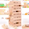 51pcs Beech Wood Domino Children's Competition Standard Puzzle Building Blocks Montessori Wooden Toy