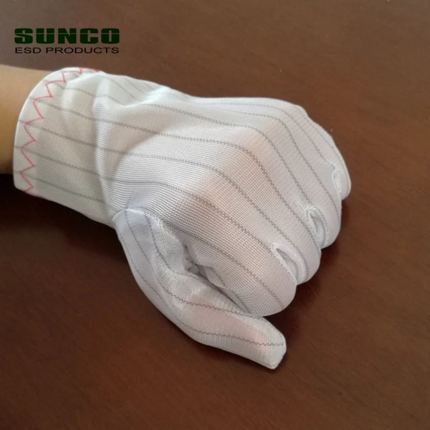 230mm L Xl 100 Polyester Esd Gloves For Cleanroom Buy 230mm