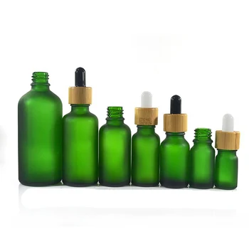 Download Cosmetic Packaging Essential Oil Frosted Green Glass ...