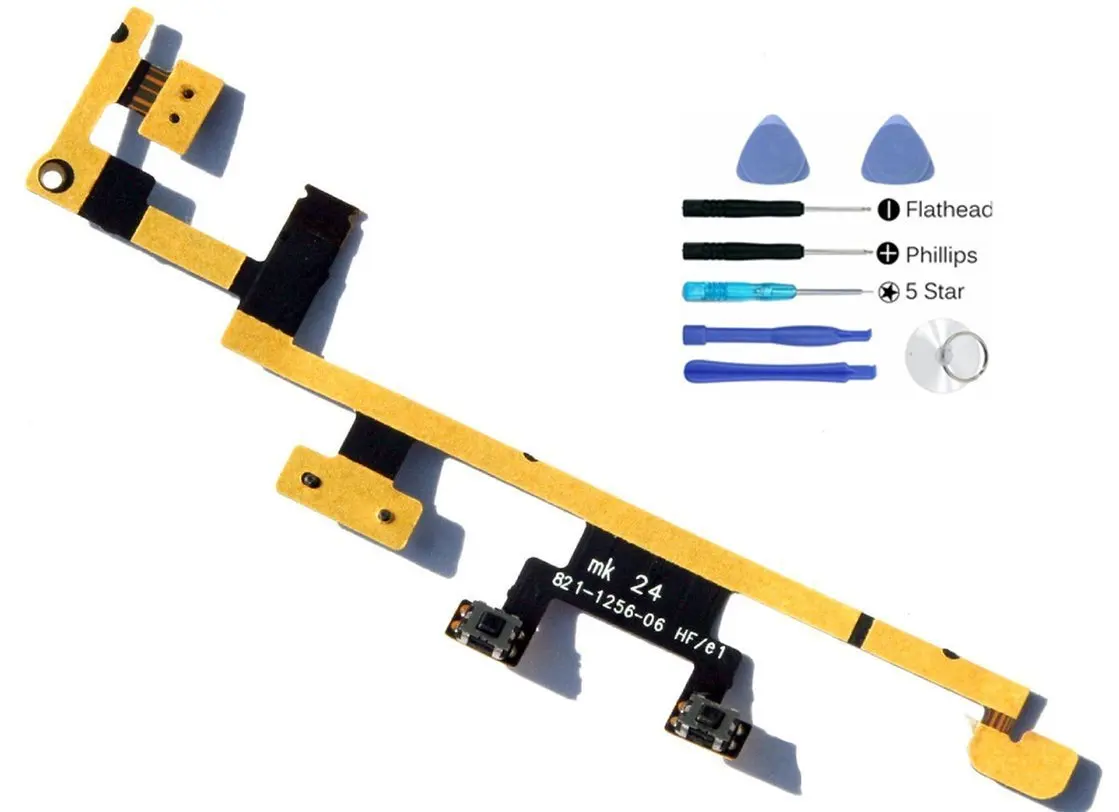 (md0410) Ipad 3 & 4 Power On Off Volume Vibrate flex ribbon cable Replacement Part + Tools Kit
