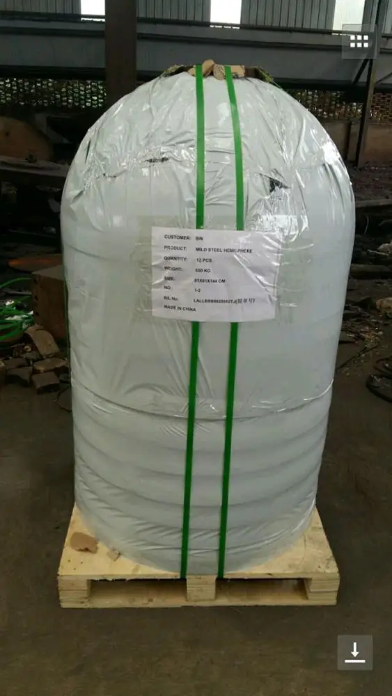 48" 37" 36" 18" 1/4'' Carbon/ Mild Steel Propane Hemispherical Tank