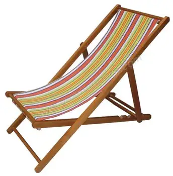 High Quality Foldable Wooden Beach Reclining Deck Chair