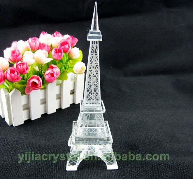 Paris' Eiffel Tower Model Of Crystal;exalted Clear K9 Crystal Eiffel