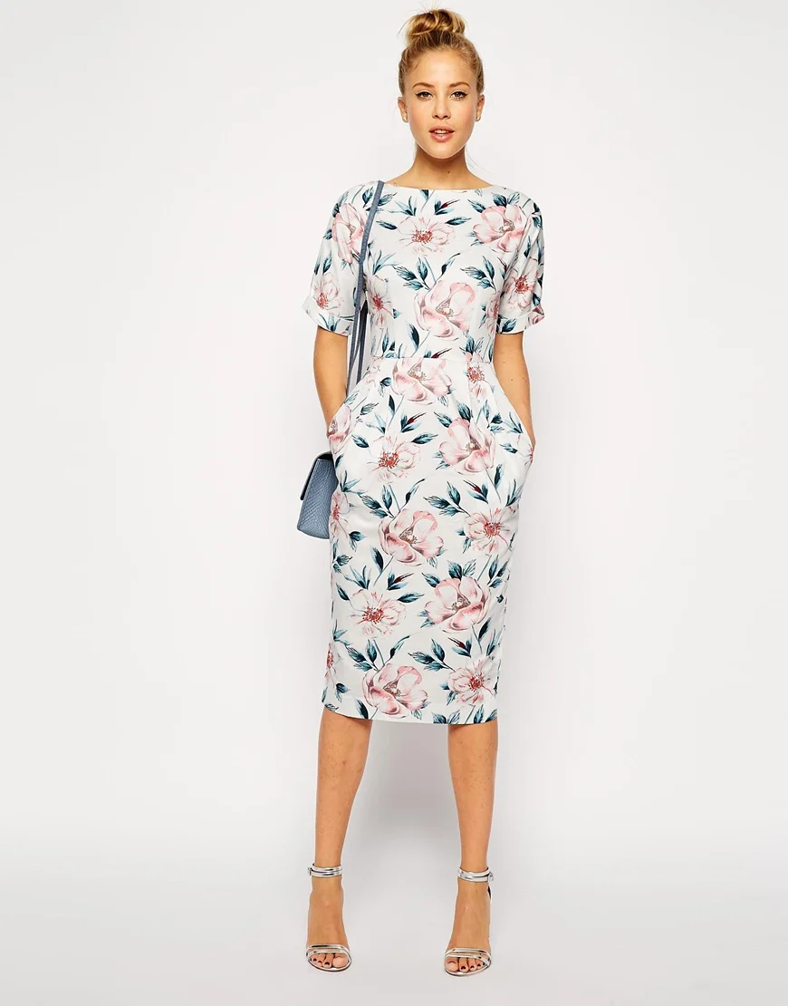 floral wiggle dress