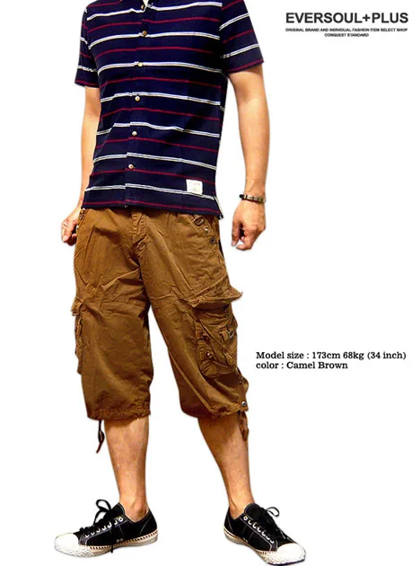 six pocket cargo half pants