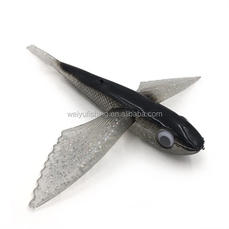 21cm Soft Plastic Flying Fish Teaser Soft Plastic Fishing Lures