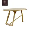 Irregularity customized modern simple style furniture wooden dining table for restaurant/cafe