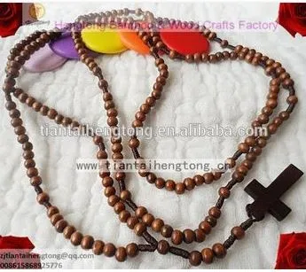 8mm merah manik segi kristal rosario Rosario kalung 