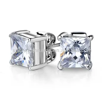 Square Diamond Cut Earrings For Boys Square Diamond Cut Earrings For Boys
