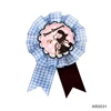 Award Ribbon Rosette With Flower Ribbons