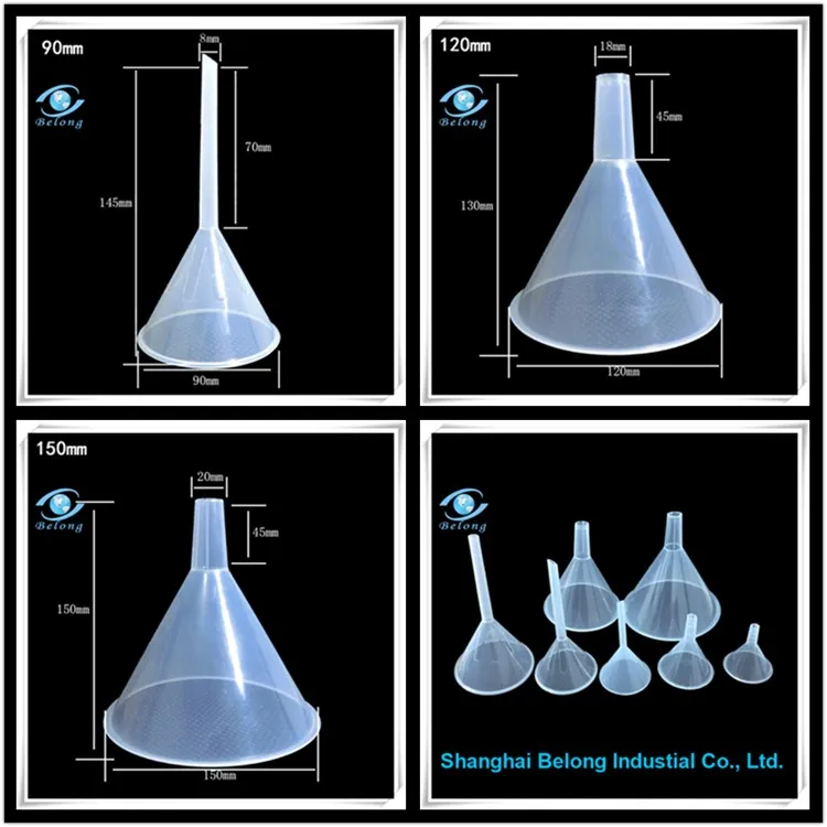 Plastic Funnel 50mm 150mm Laboratory Filter Tool Lab Essential 6B8