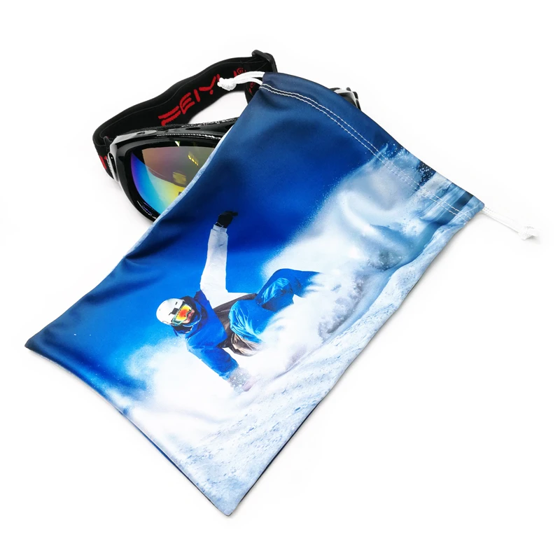 Custom Logo Printed Ski Goggle Microfiber Pouch Bag Buy Goggle Pouch
