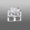 CNC machined acrylic graphic cards multi bridge acrylic block perspex polishing parts