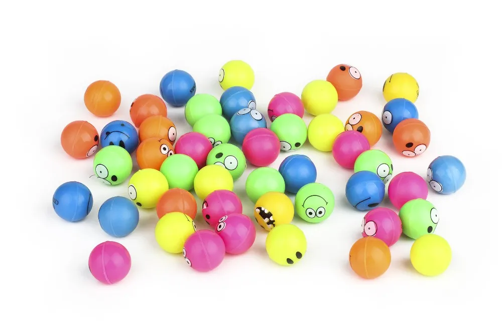 red emoji knobby bounce balls