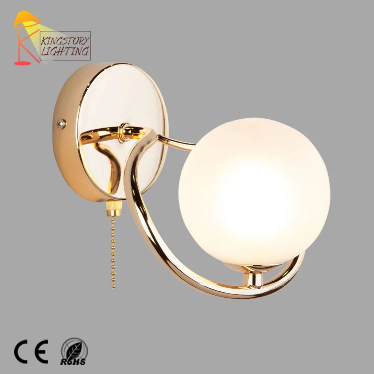 China Manufacturer Cheap modern Coffee Ball Shape 5W Glass G9 LED Wall Lamp