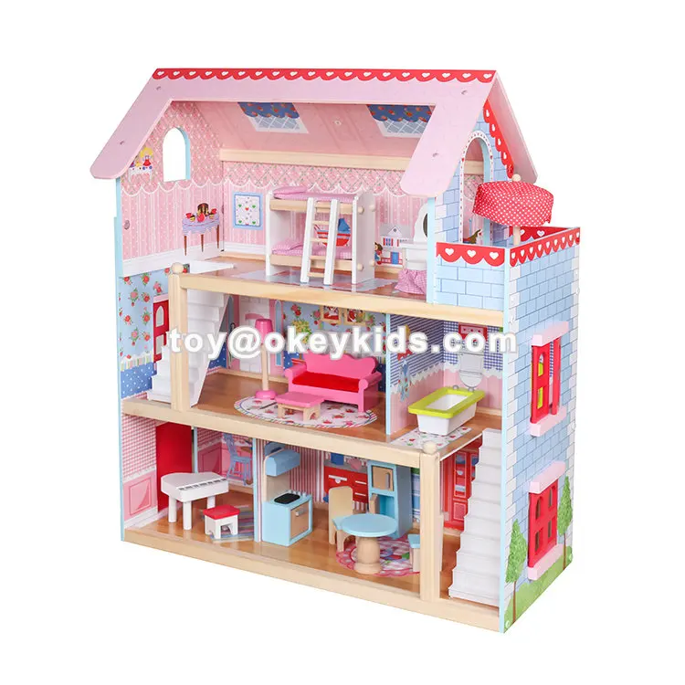 Top Sale Lovely Kids Wooden Dollhouse Kits For Wholesale W06a100 Buy