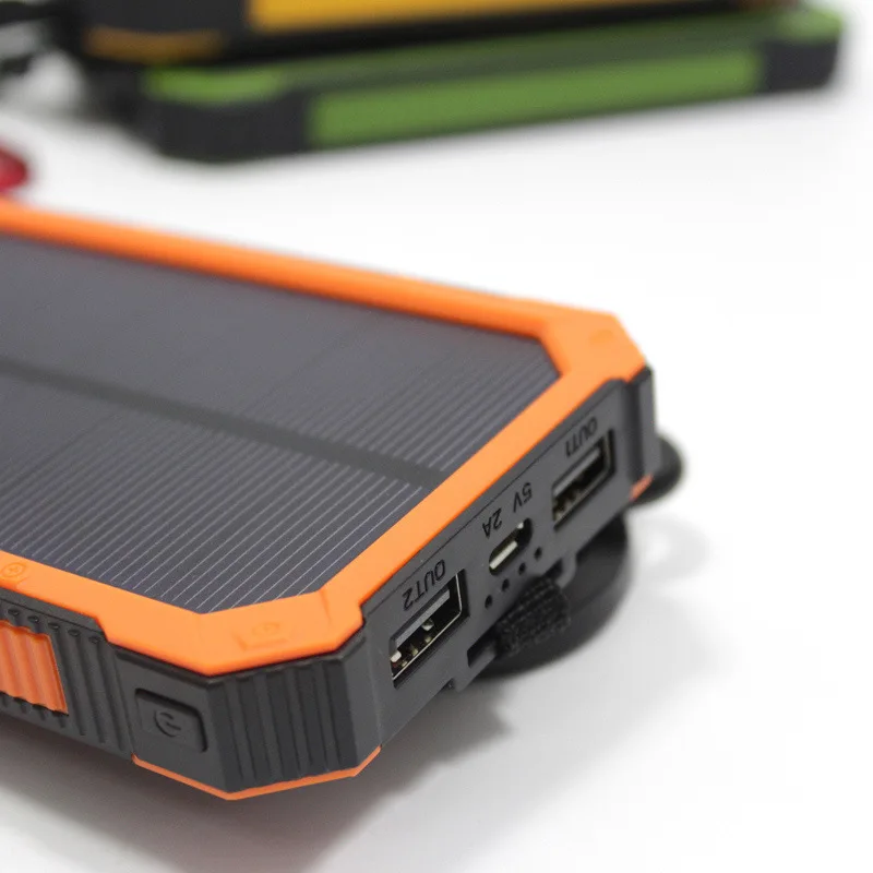 Portable solar phone charger new products solar power bank 12000mah power bank with LED Lamp - ANKUX.COM