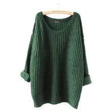 On Sale Super-loose women sweaters and pullovers flag wool jumper batwing sleeve Loose shrug Thicker section Union Jack bat