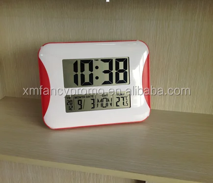 Large Square Digital Wall Clock With Stand