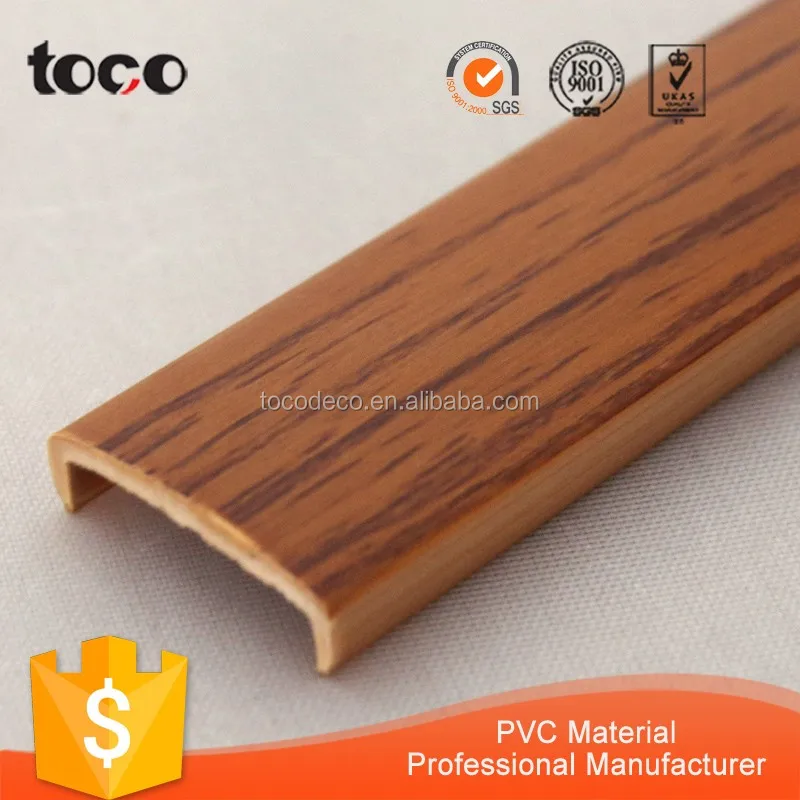 Pvc/plastic U Molding Edge Trim U Sealing Strip For Mdf Board Chipboard