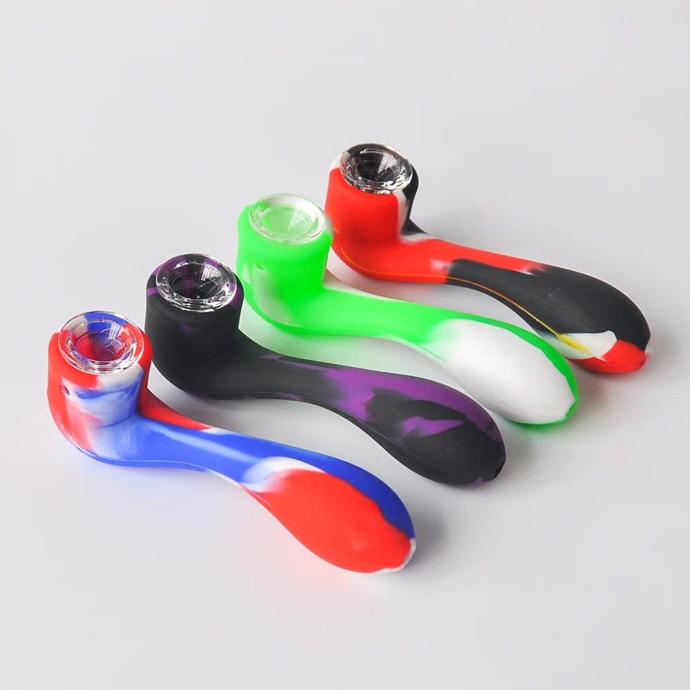Wholesale Portable Hand Pipe Silicone Smoking Pipe Tobacco Pipe For