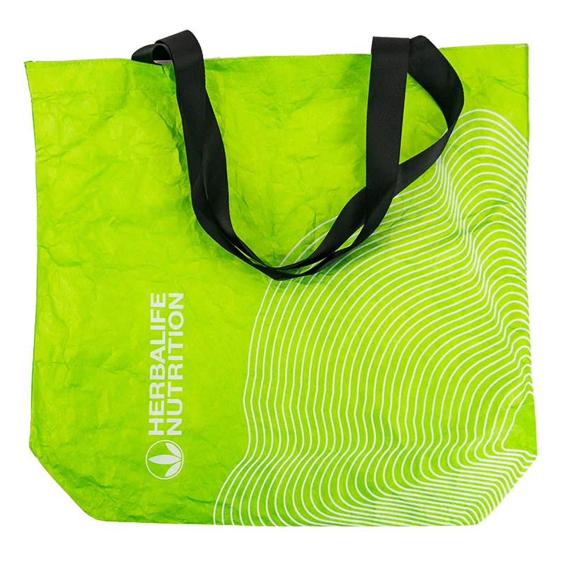 Double-sided logo printing multi-function use on both sides waterproof tyvek tote shopping bag