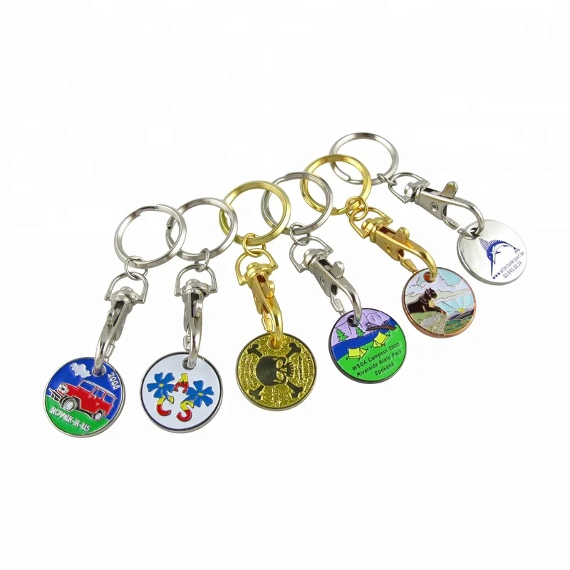 Wholesale Metal Trolley Coin Keychain For Multiple Keys - Buy Metal ...